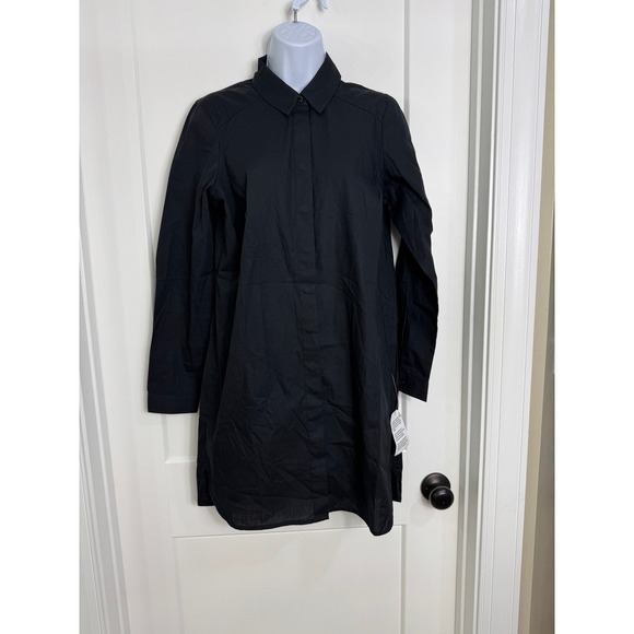 ASOS design black button up black dress size 4 - Picture 1 of 3